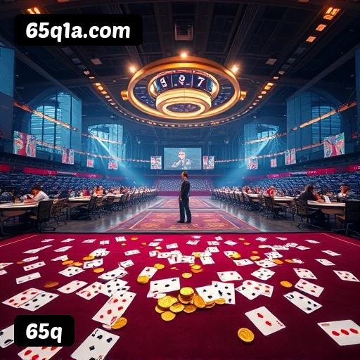 Interface do aplicativo 65q mostrando jogos disponíveis no iOS e Android